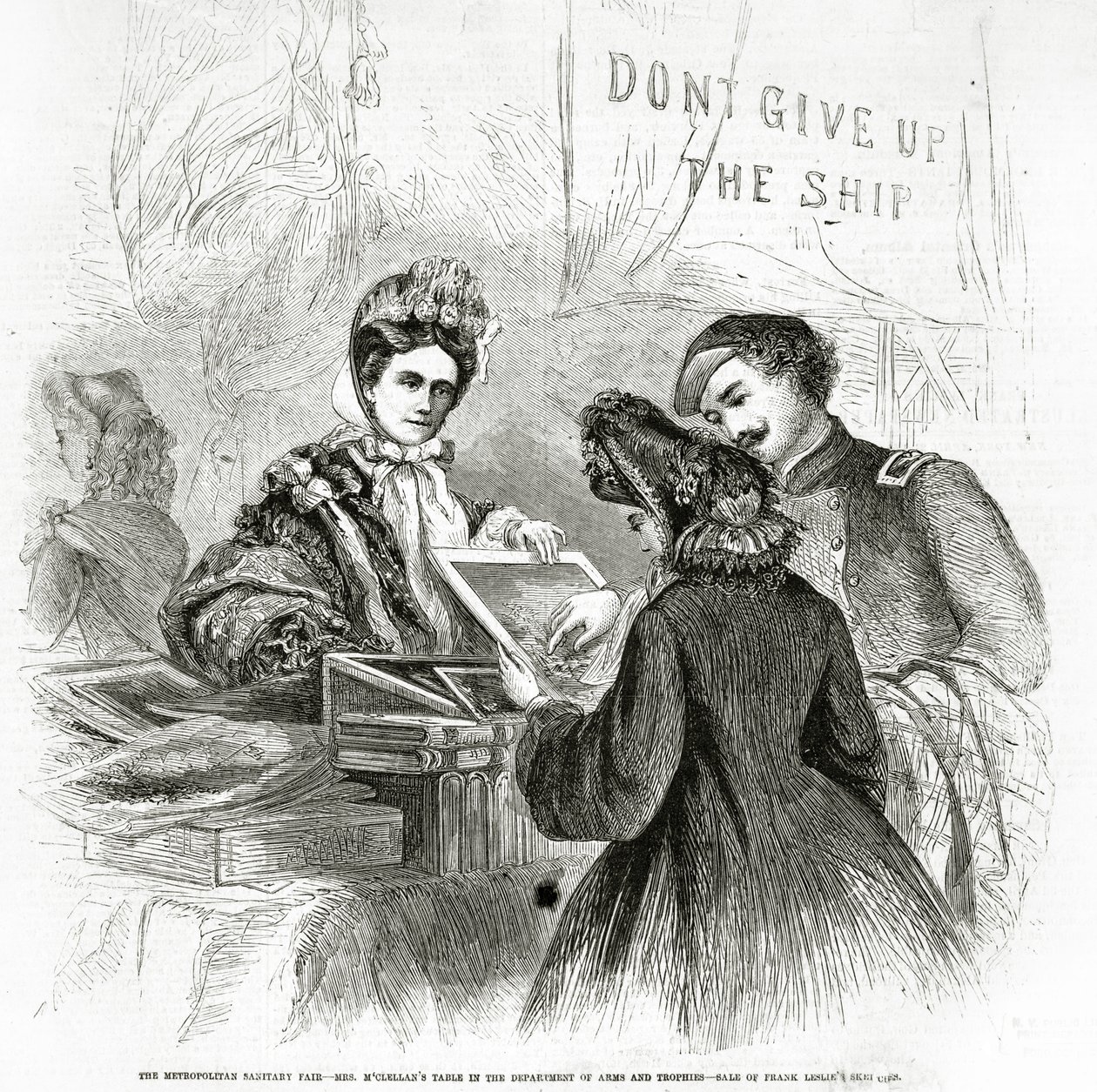 La table de Mme McClellan à "La Foire Sanitaire Métropolitaine" - American School