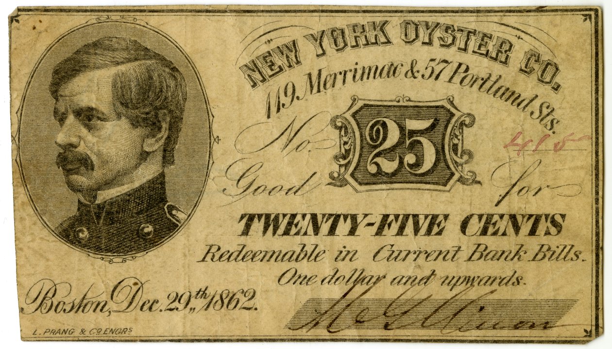 New York Oyster Co., 119 Merrimac & 57 Portland St., 1862 - American School