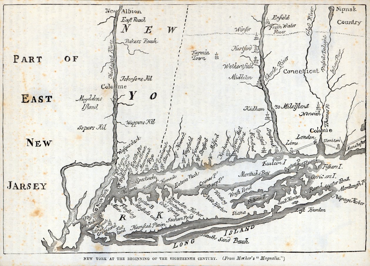 New York au début du XVIIIe siècle - American School
