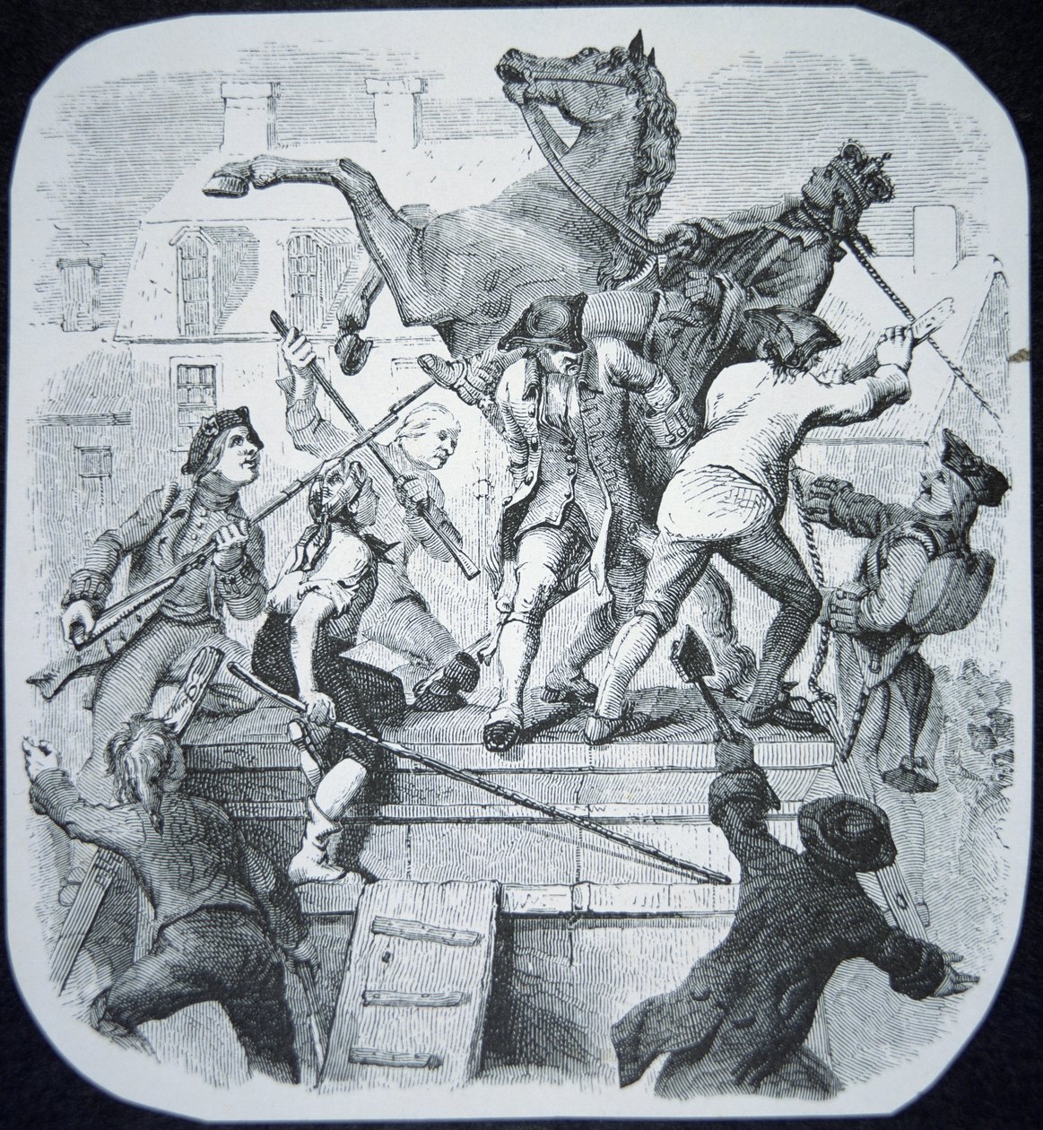 Les rebelles de New York renversent la statue du détesté George III d