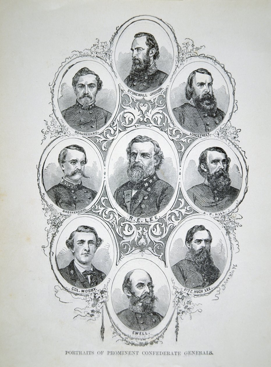 Neuf portraits de généraux éminents de l