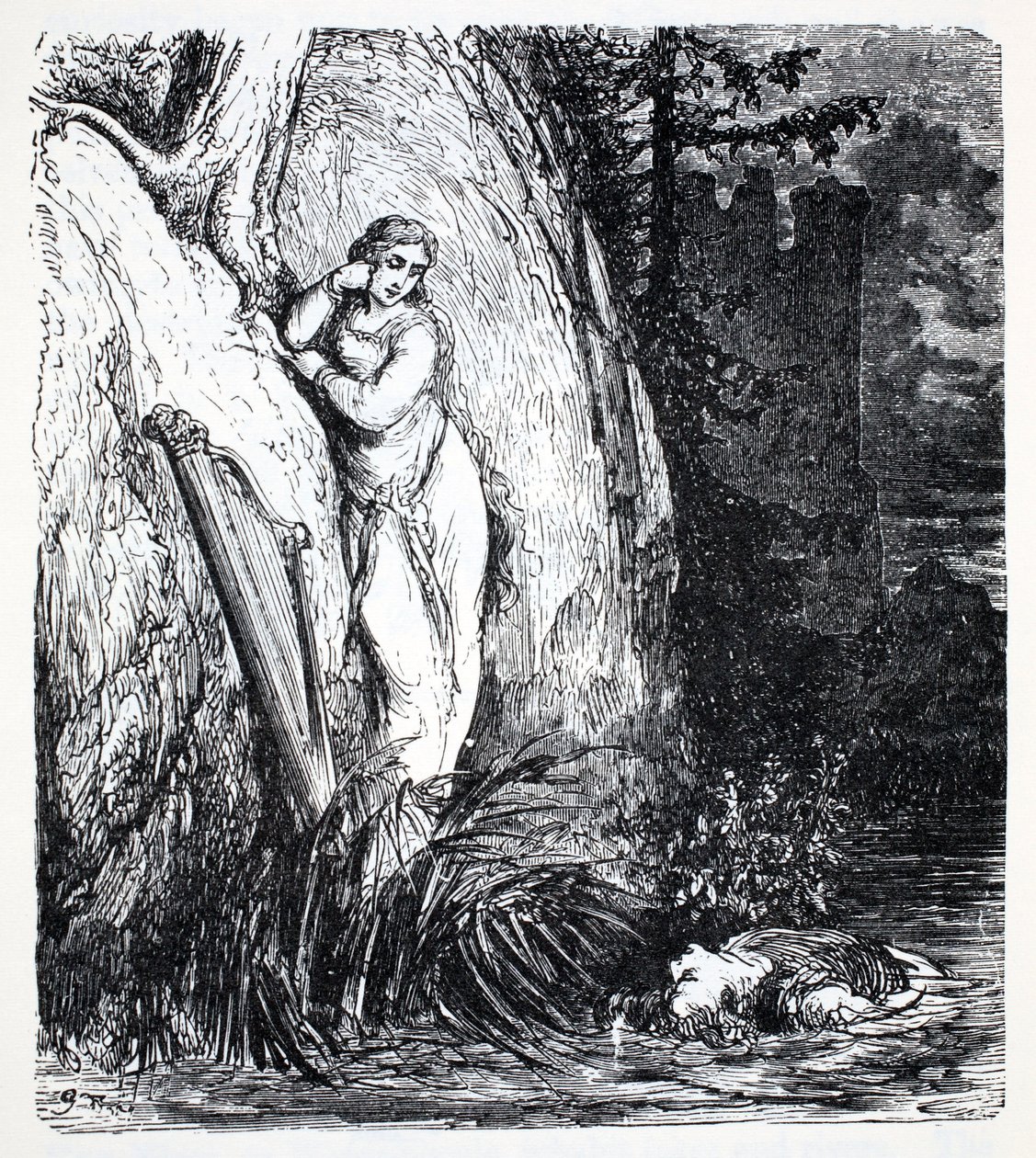 Nixes, du Guide mondial des gnomes, fées, elfes et autres petits peuples de Thomas Keightley (1789-1872) publié en 1880 - American School