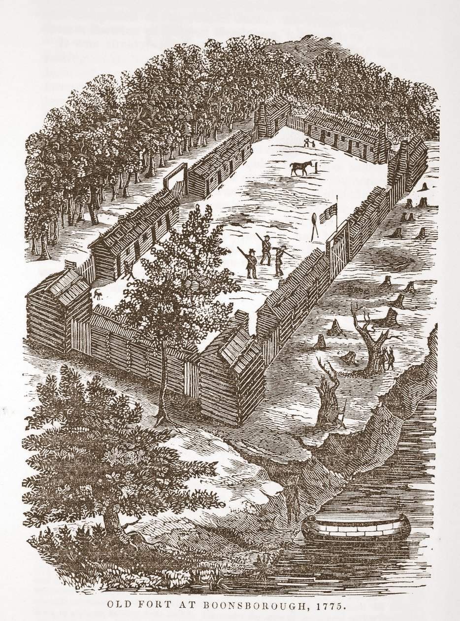 Ancien fort à Boonsborough, 1775 - American School