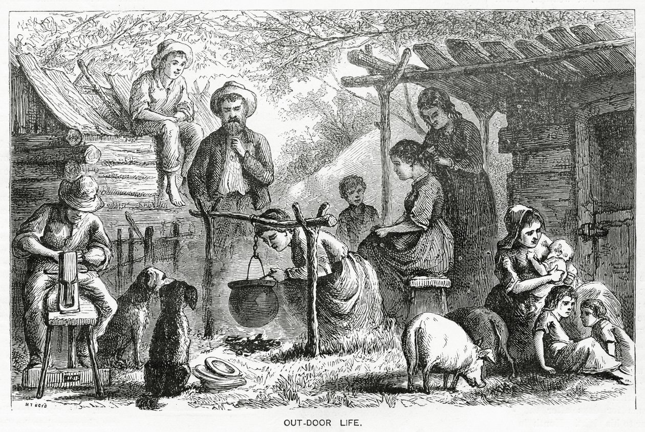 Vie en Plein Air, illustration pour une histoire, Une Communauté de Parias, de l