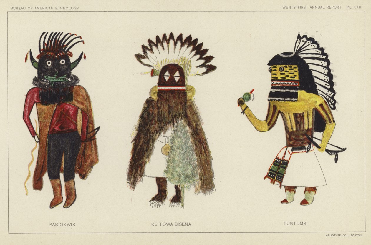 Pakiokwik, Ke Towa Bisena, Turtumsi (lithographie couleur) - American School