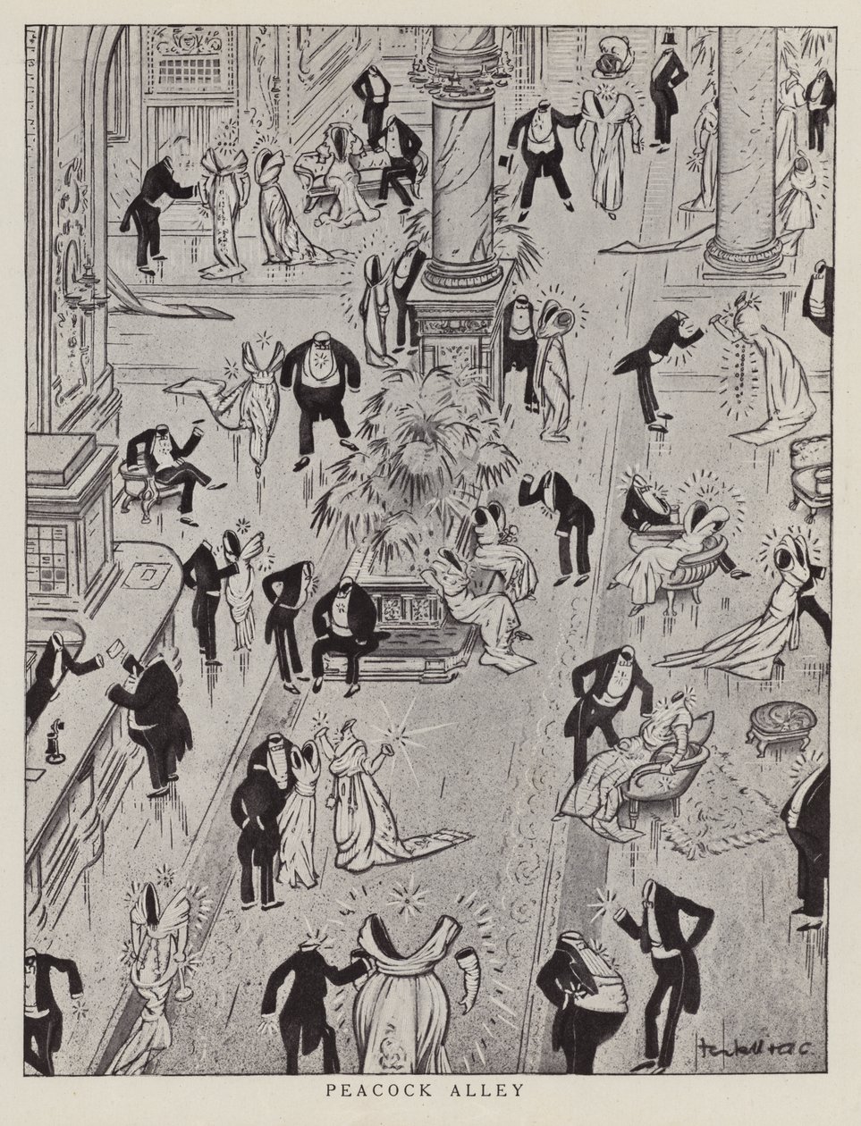 Peacock Alley, bande dessinée se moquant de la mode ostentatoire de l