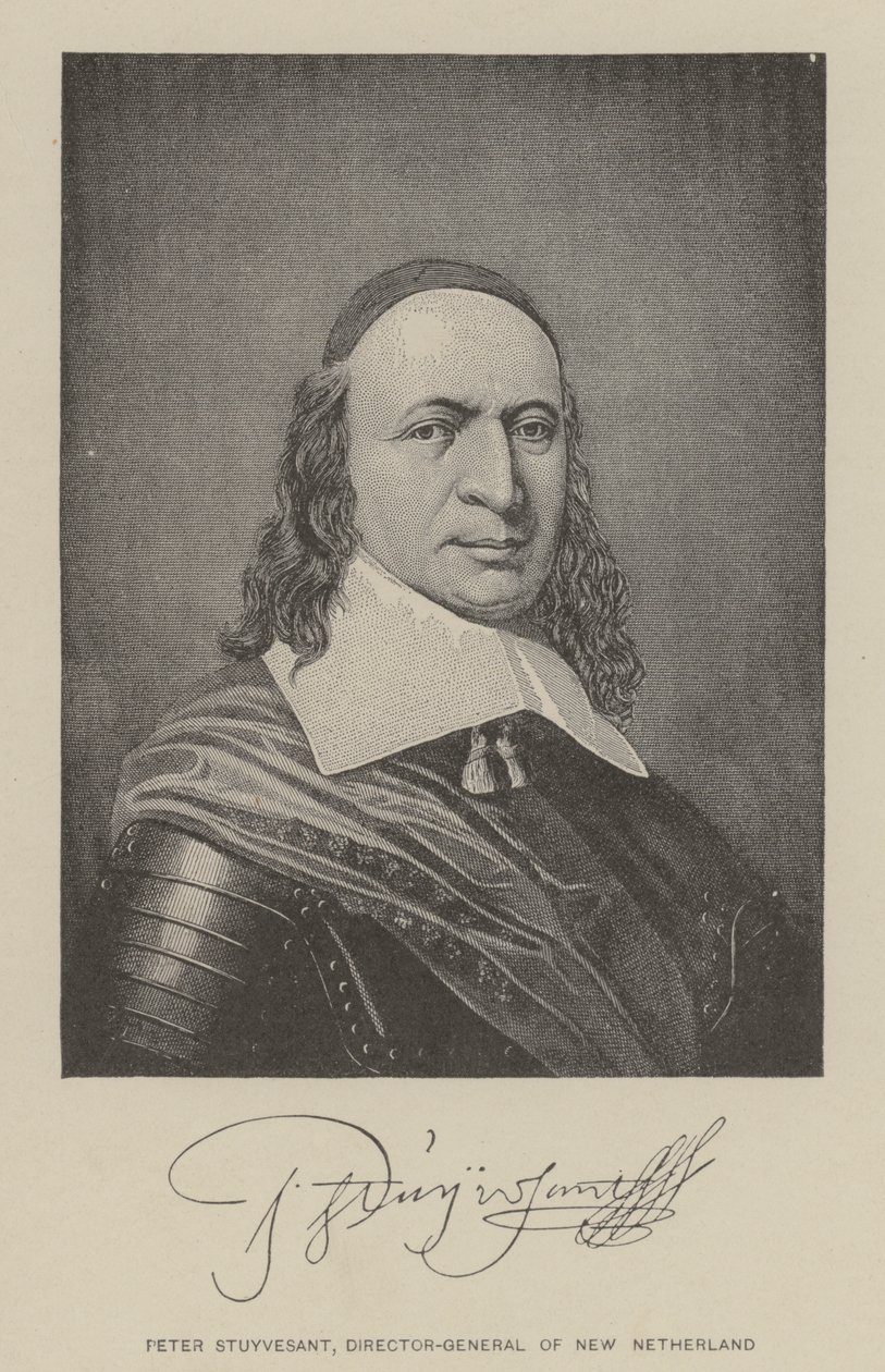 Peter Stuyvesant, directeur général des Nouveaux Pays-Bas (lithographie) - American School