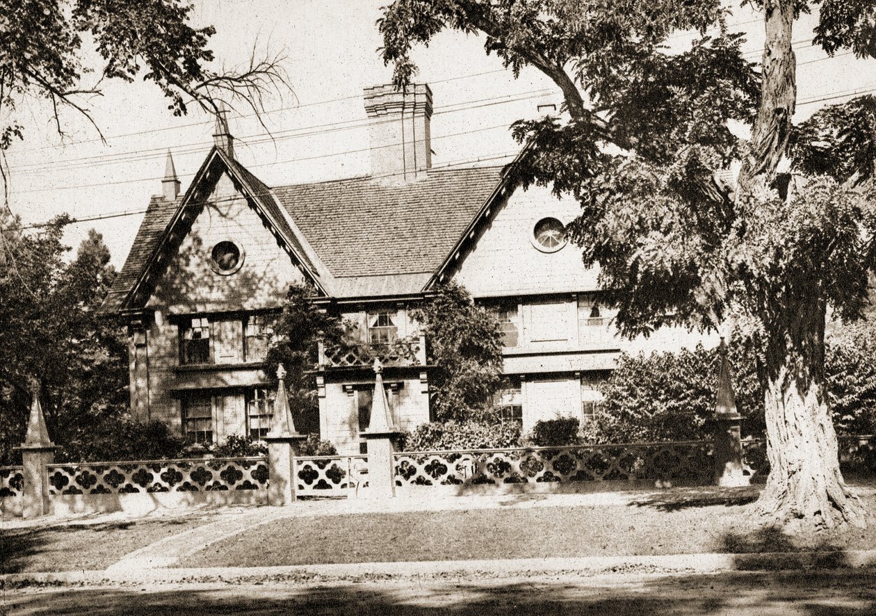 Maison Pickering, Salem, Massachusetts, 1915 (gravure en intaille sépia) - American School