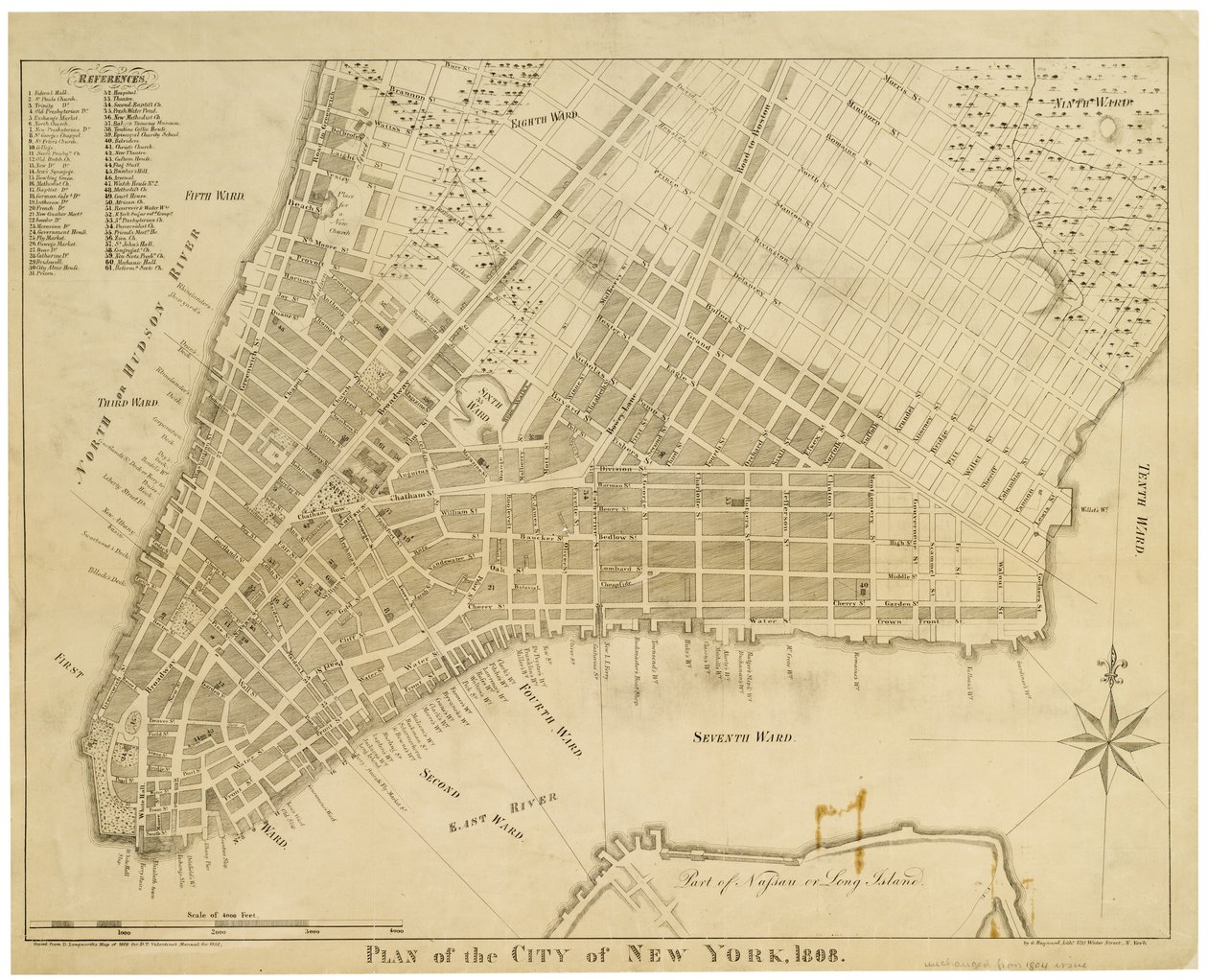 Plan de la ville de New York - American School