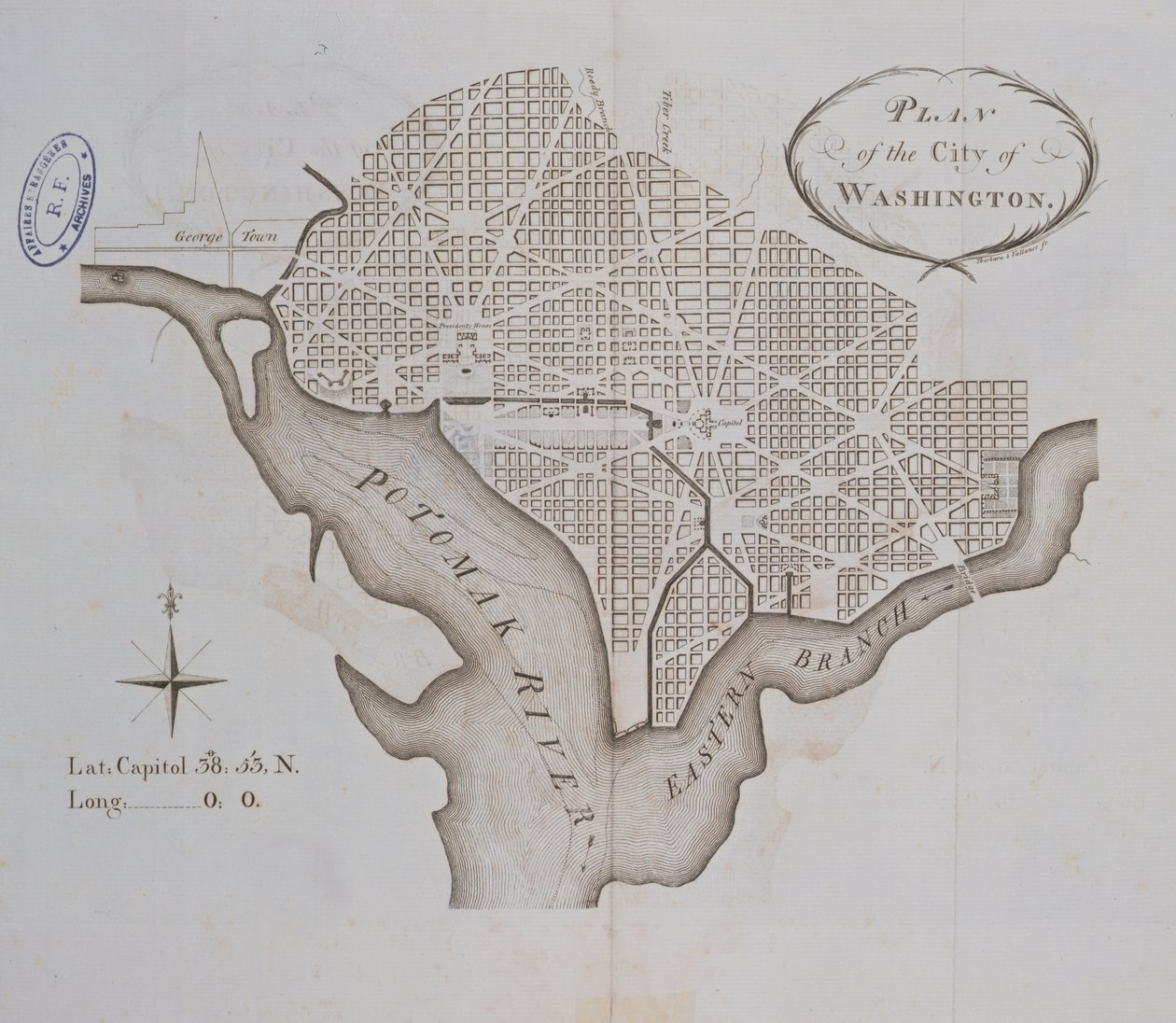 Plan de la ville de Washington tel qu