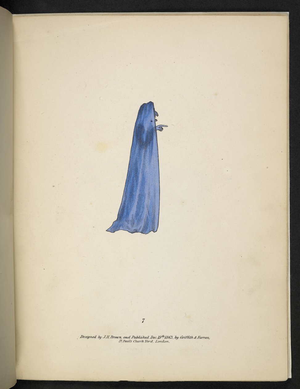 Planche 7. Un fantôme en bleu. Spectropia; ou, Surprenantes illusions spectrales montrant des fantômes partout, et de n