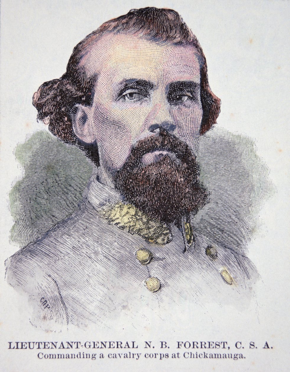 Portrait du lieutenant général Nathan B. Forrest (1821-77) - American School