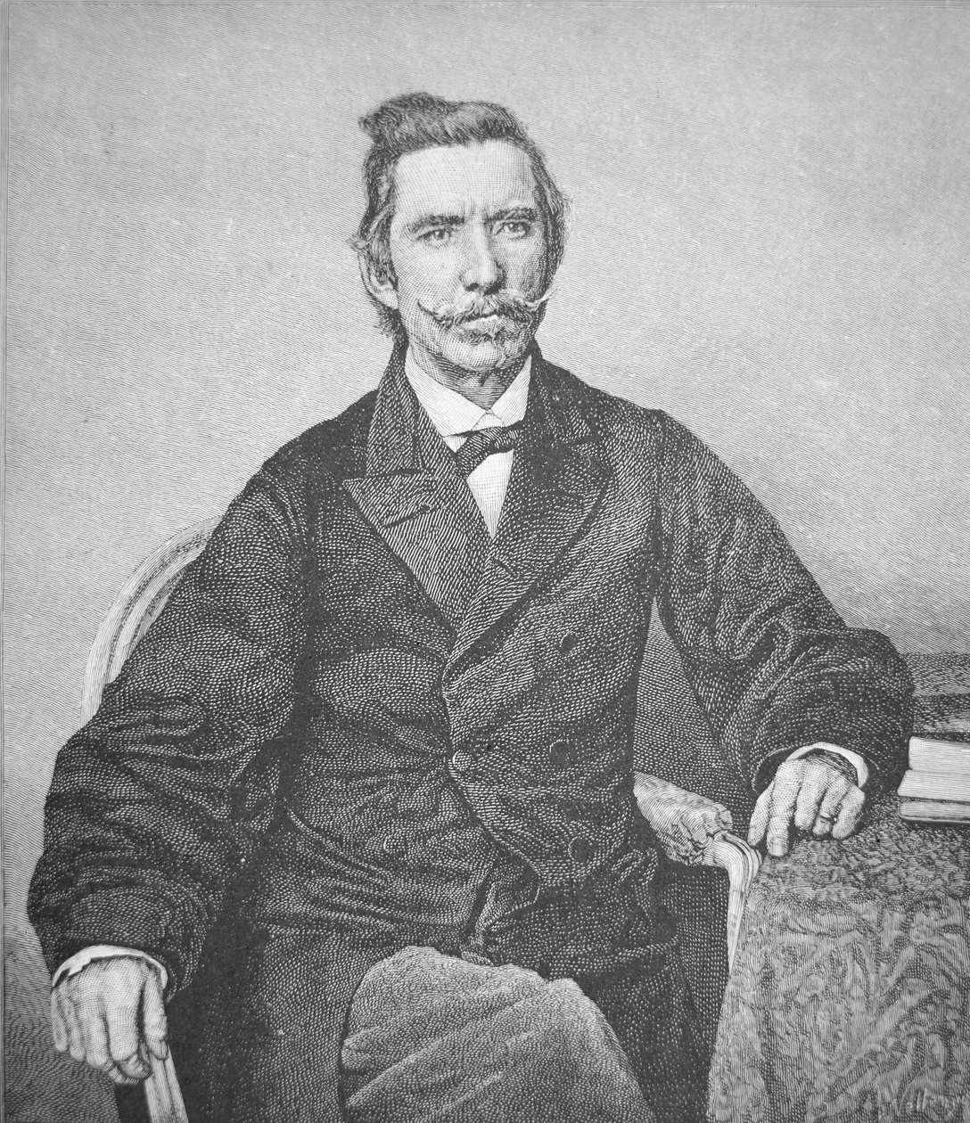 Portrait du contre-amiral Semmes (1809-77), capitaine du raider confédéré Alabama - American School