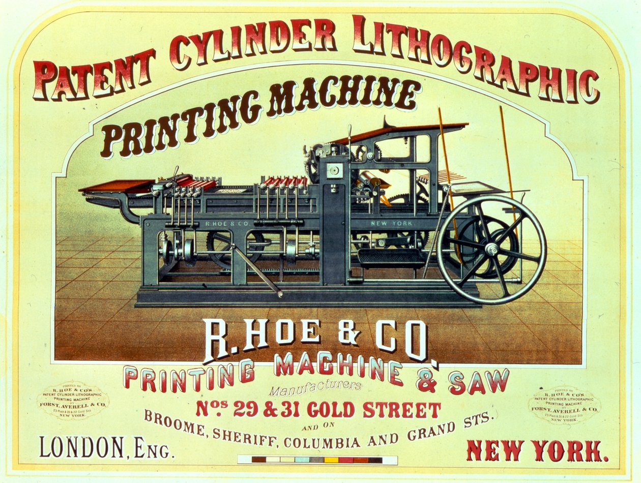 Affiche publicitaire pour la machine d