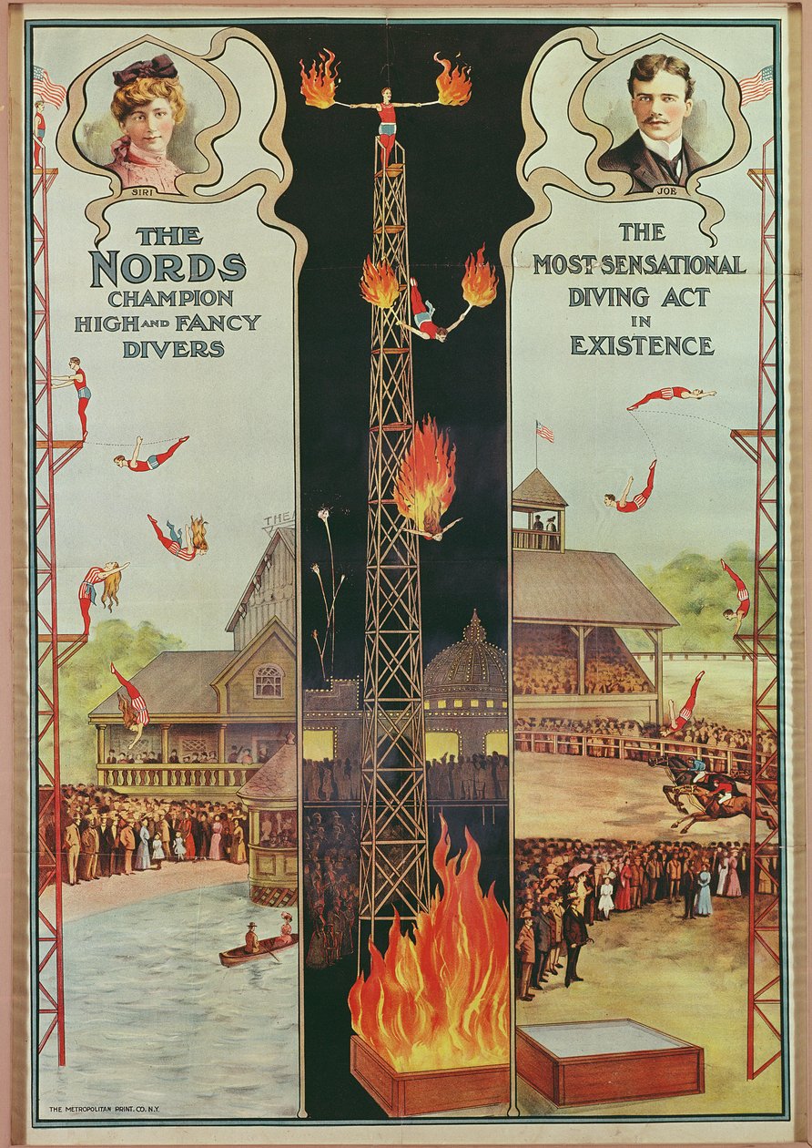 Affiche publicitaire pour The Nords - Champion High and Fancy Divers - American School