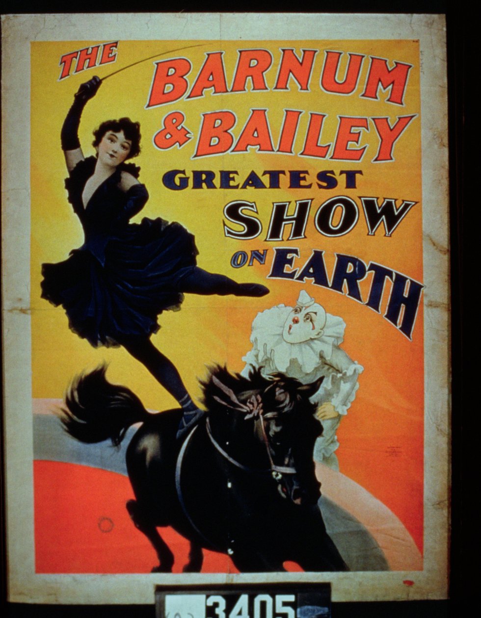 Affiche publicitaire pour le Barnum and Bailey Greatest Show on Earth - American School