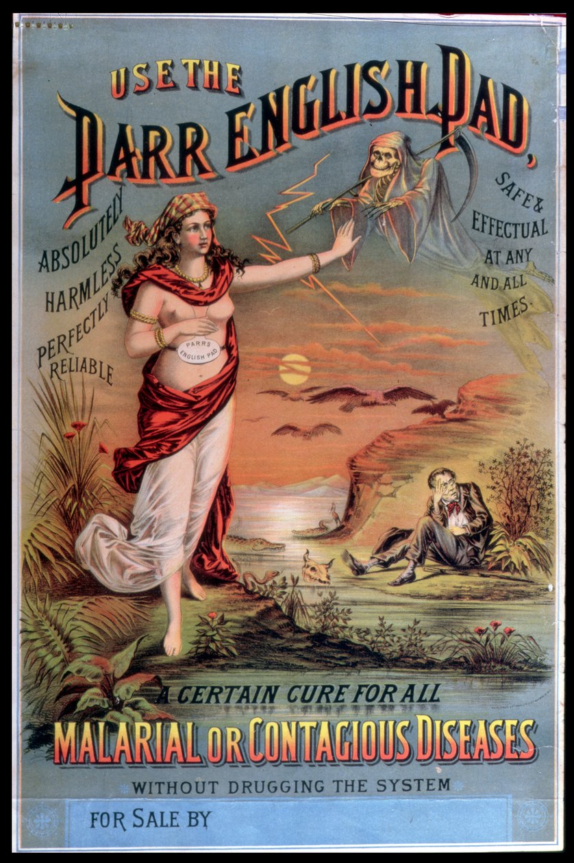 Affiche publicitaire pour le Parr English Pad - American School