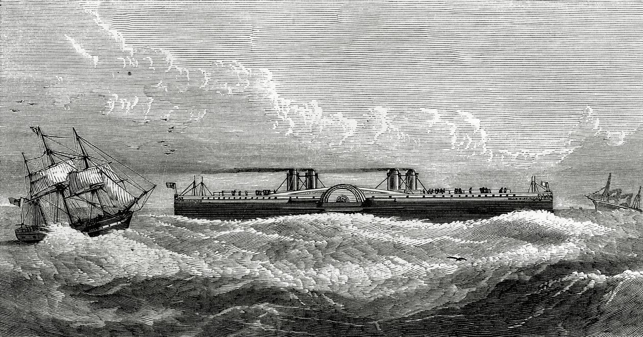Proposition de ferry-steamer entre Douvres et Calais, illustration de Appletons Journal, 4 mai 1872 - American School