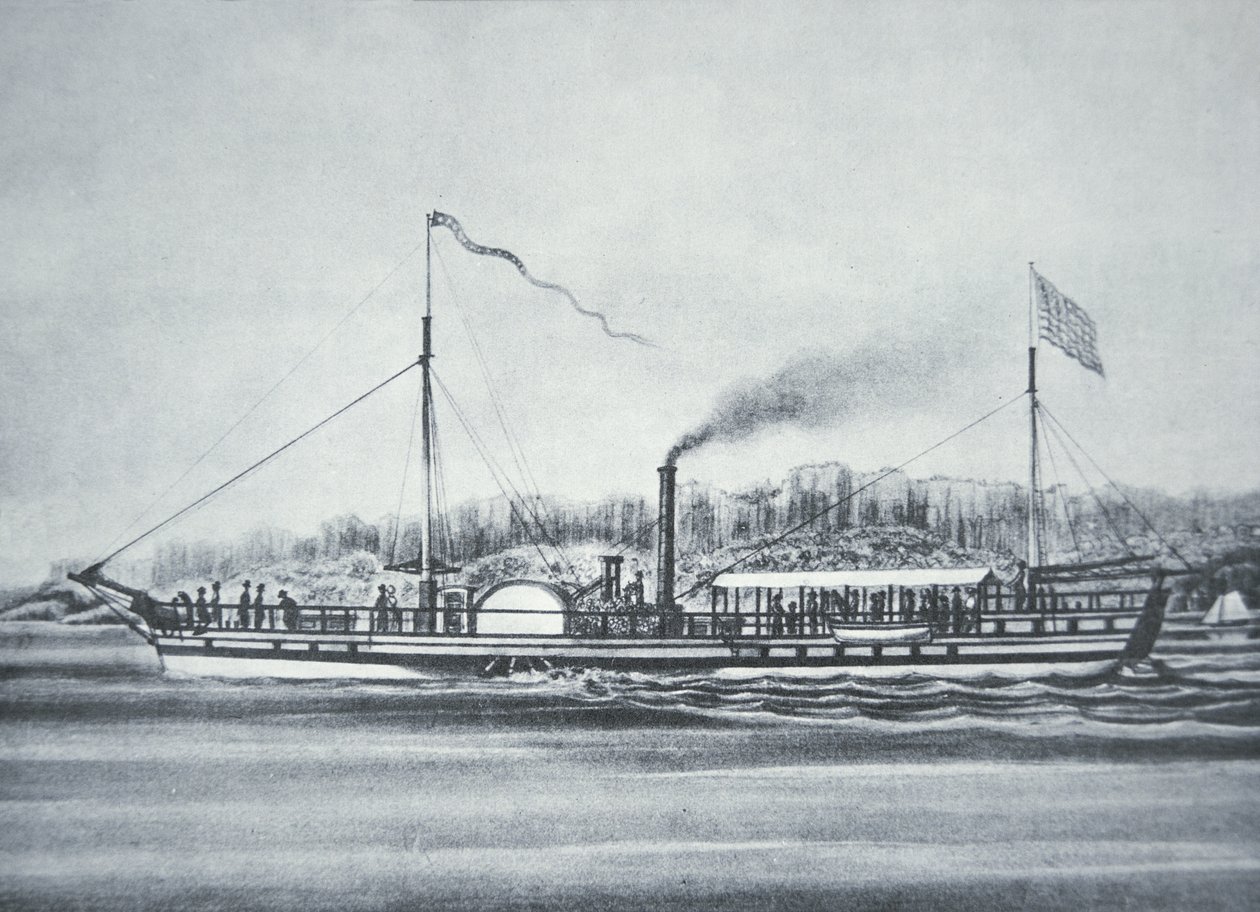Le bateau à vapeur de Robert Fulton, le 