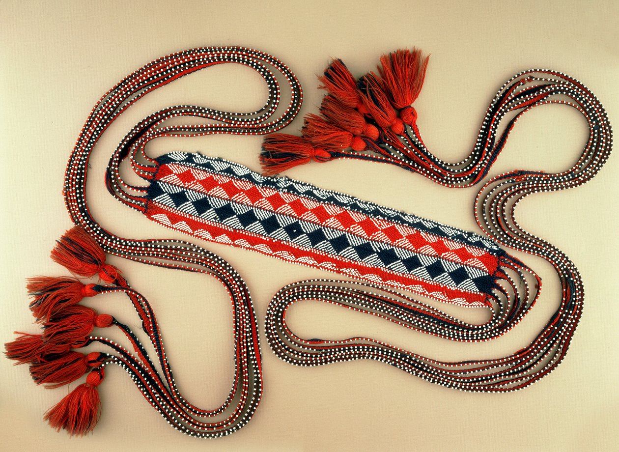Châssis, vers 1820 (laine et perles) - American School