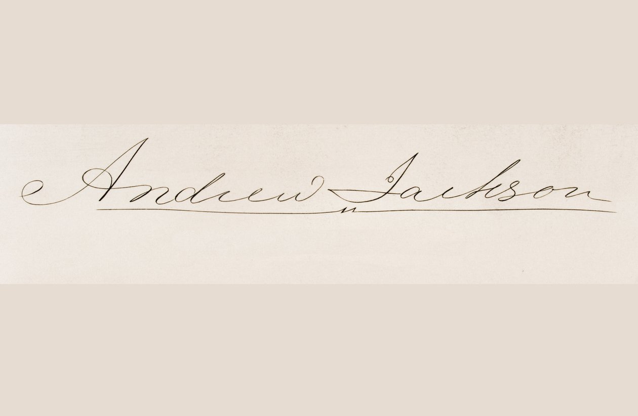 Signature de Andrew Jackson - American School