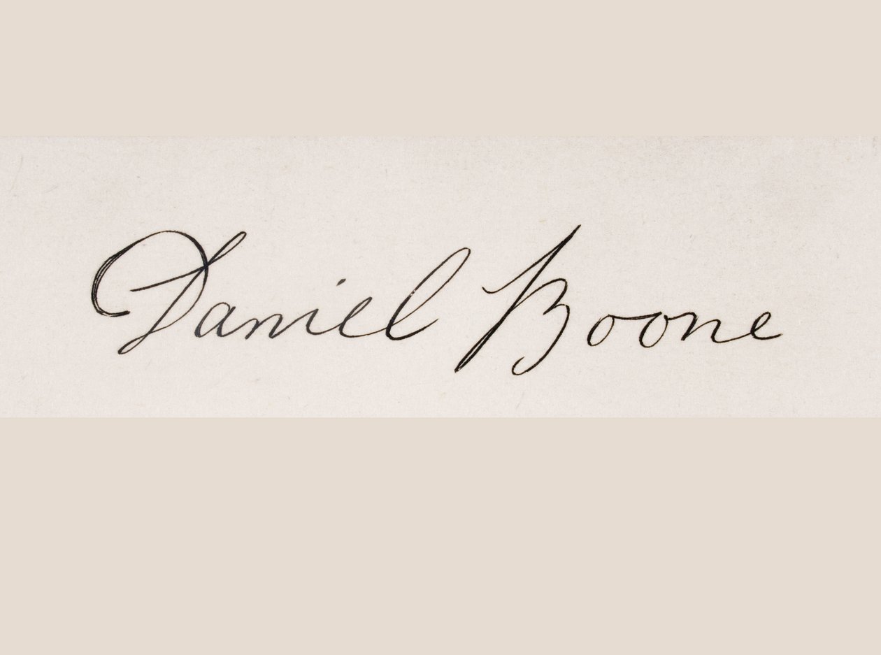 Signature de Daniel Boone - American School