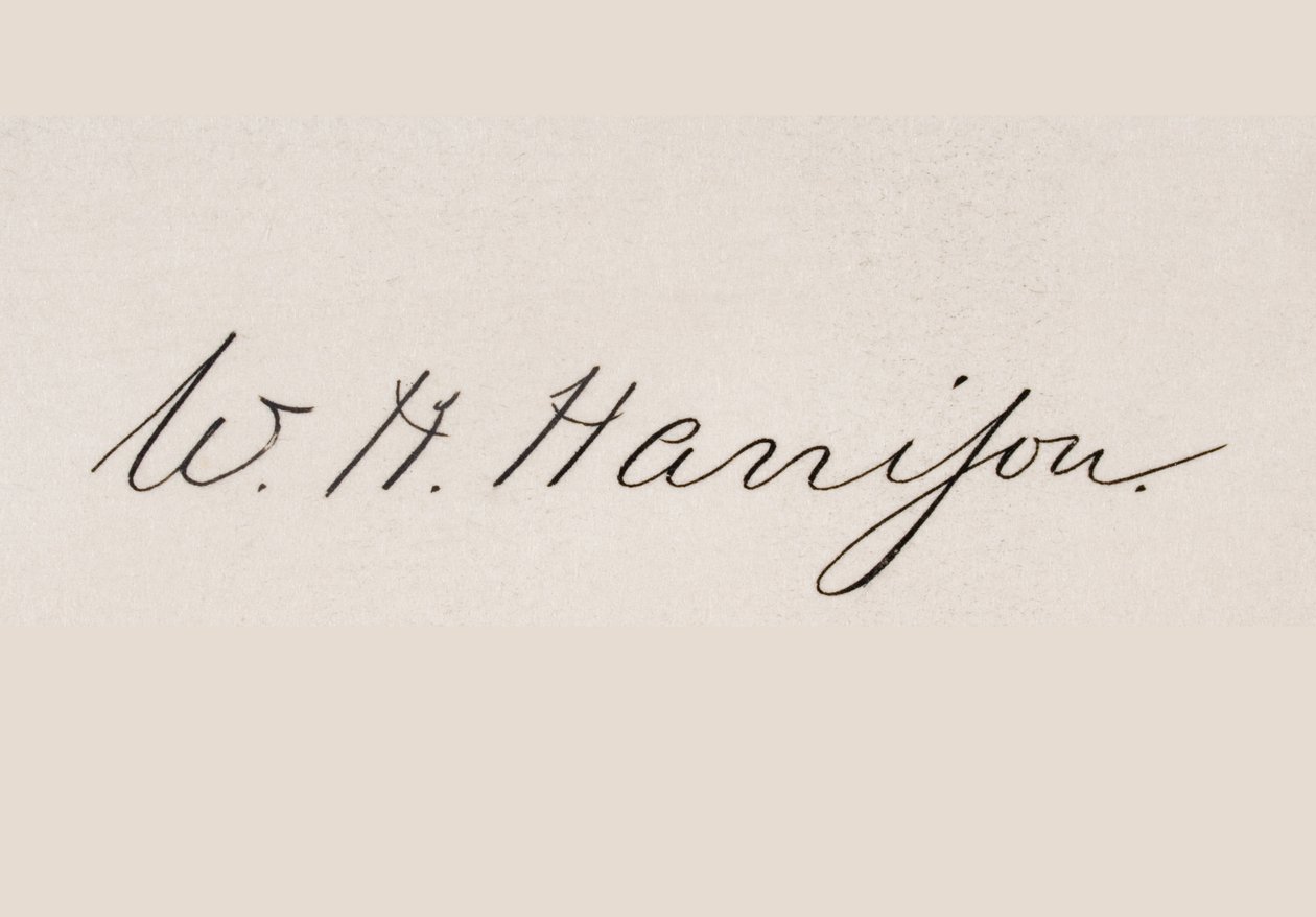 Signature de Henry William Harrison - American School