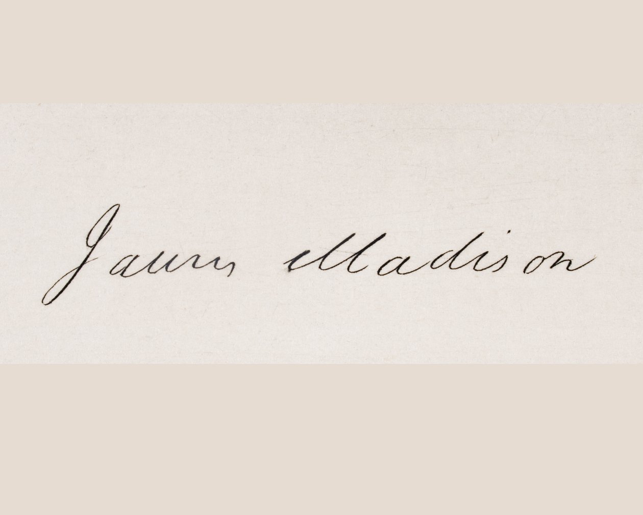 Signature de James Madison - American School