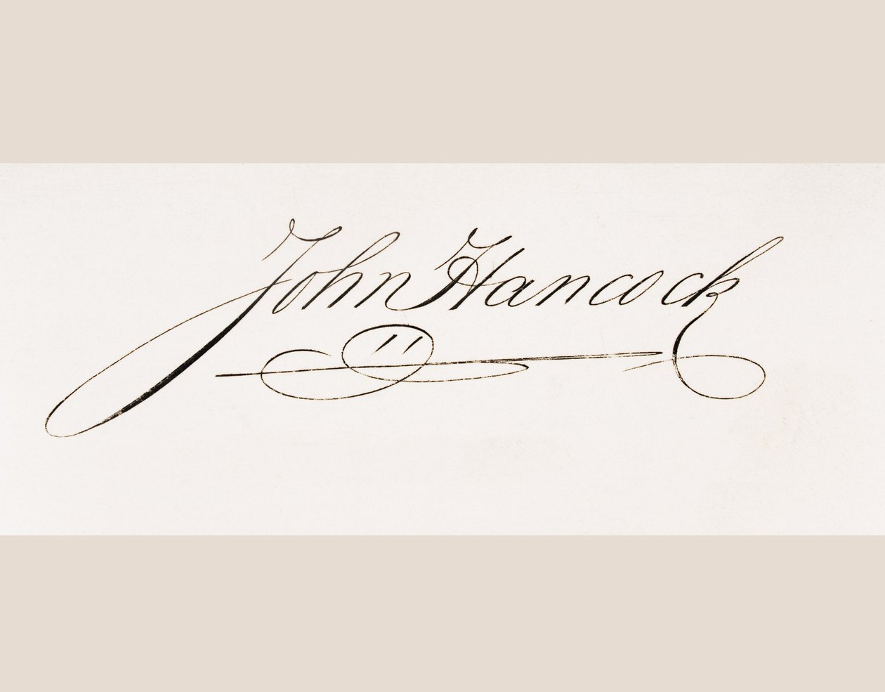 Signature de John Hancock - American School