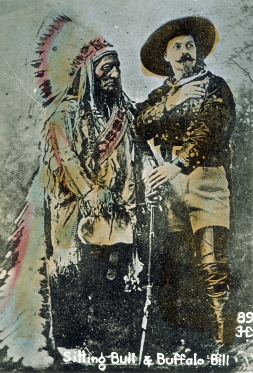 Sitting Bull et Buffalo Bill, vers 1885 - American School