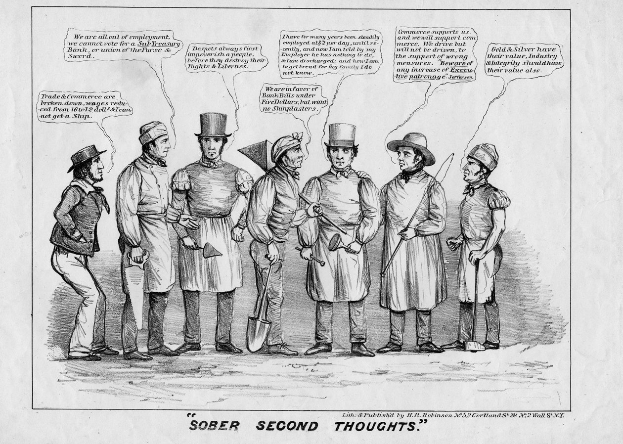 Deuxième pensée sobre, publié par H R Robinson, New York, 1839 - American School