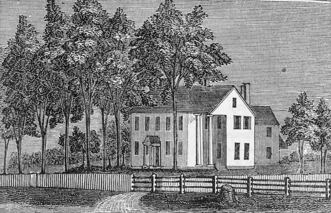 Vue sud-ouest de la maison du juge Ellsworth, de 