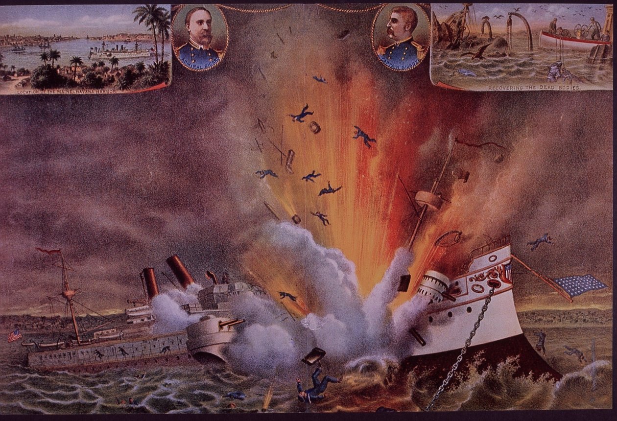 Guerre hispano-américaine 1898, explosion de l