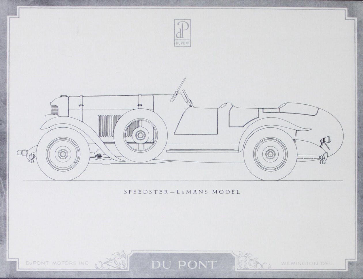 Speedster - Modèle LeMans, Voitures DuPont, 1921 - American School