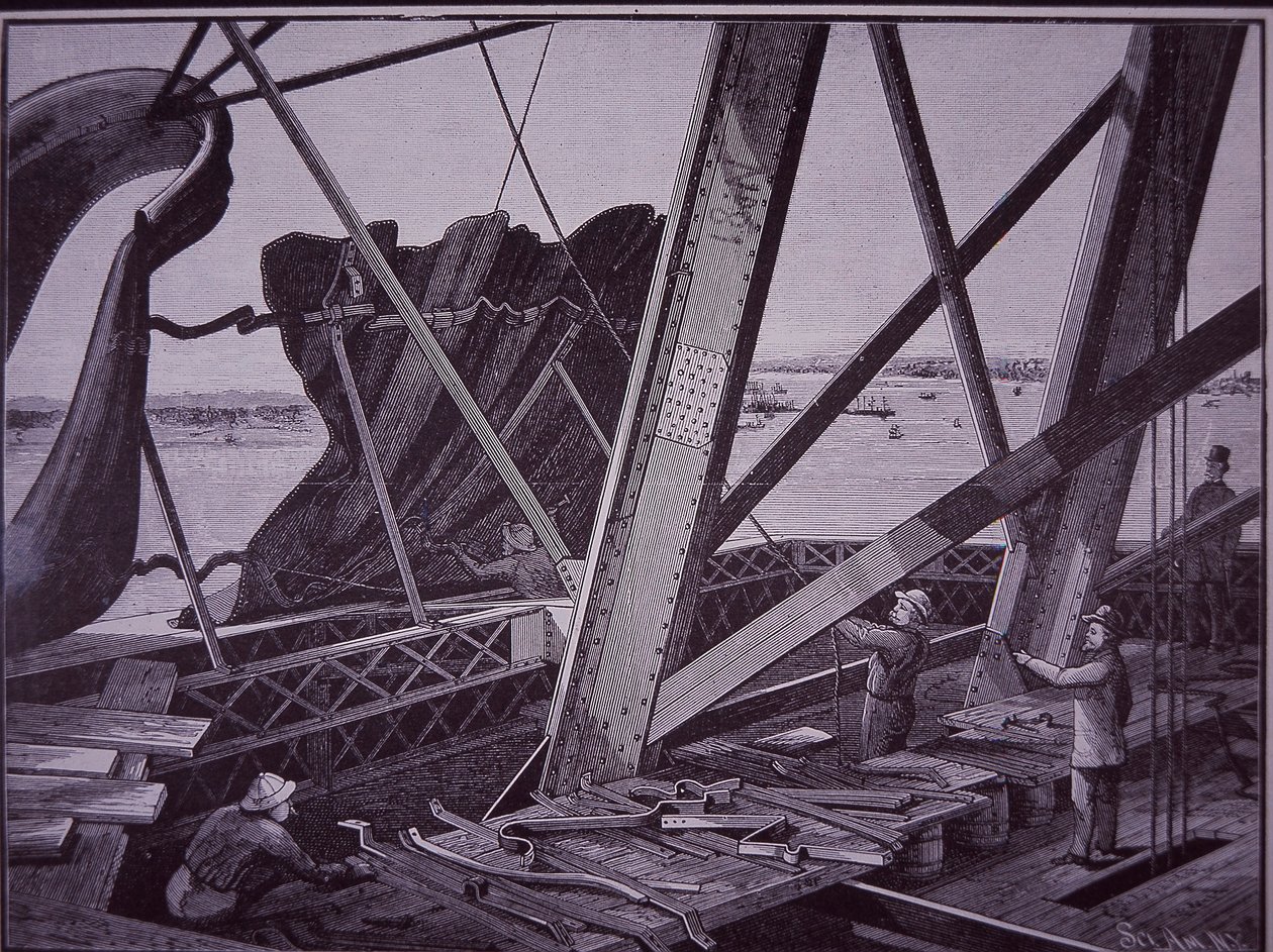 Statue de la Liberté, sa construction représentée par Scientific American - American School