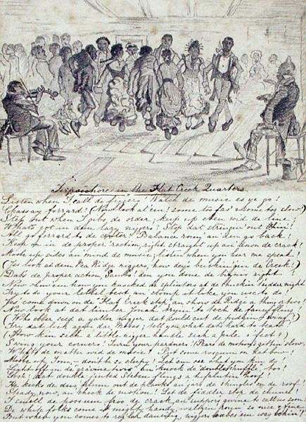 Terpischore dans les quartiers de Flat Creek, Pea Ridge, vers 1860 - American School