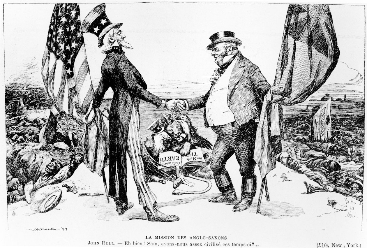 La Mission Anglo-Saxonne, illustration de Le Rire, 1899 - American School