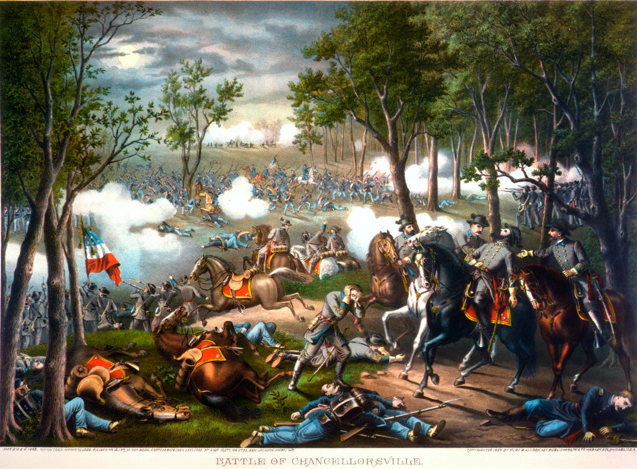 La Bataille de Chancellorsville, Virginie, 1863 - American School