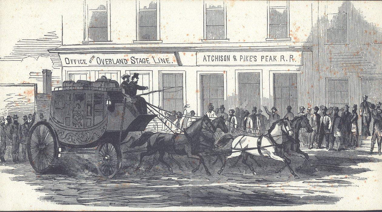 Le Butterfield Overland Mail Coach, publié dans Harper
