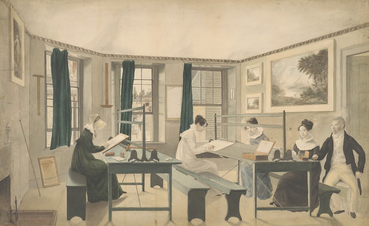 La classe de dessin, 1810-13 - American School