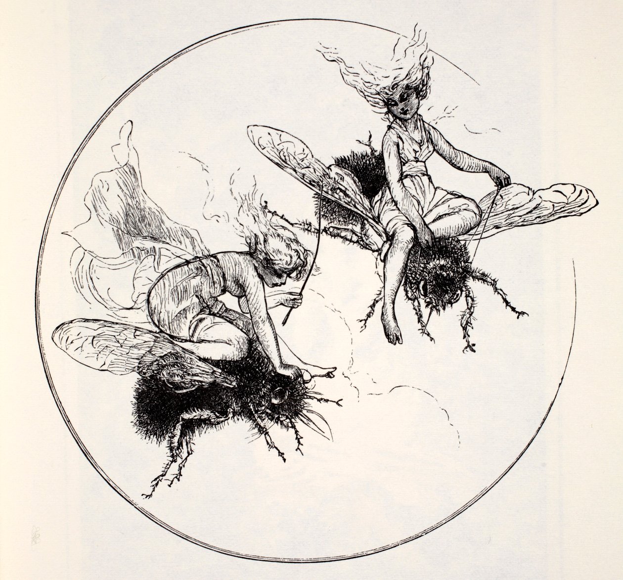 Les fées, du Guide mondial des gnomes, fées, elfes et autres petits peuples de Thomas Keightley (1789-1872) publié en 1880 - American School
