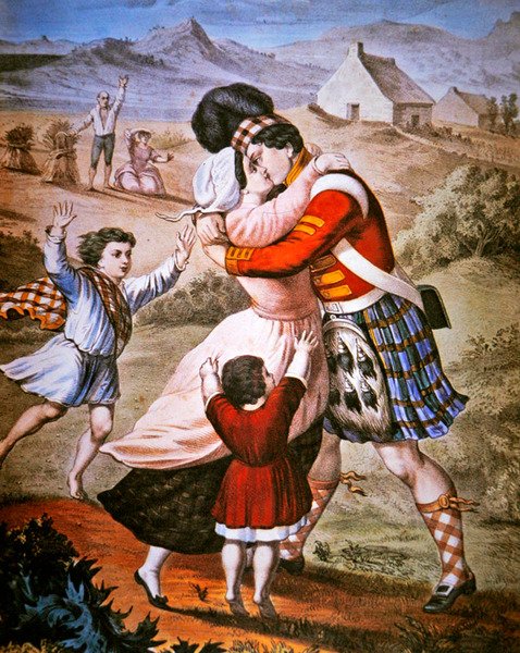 Le retour du Highlander, publié par Currier & Ives - American School