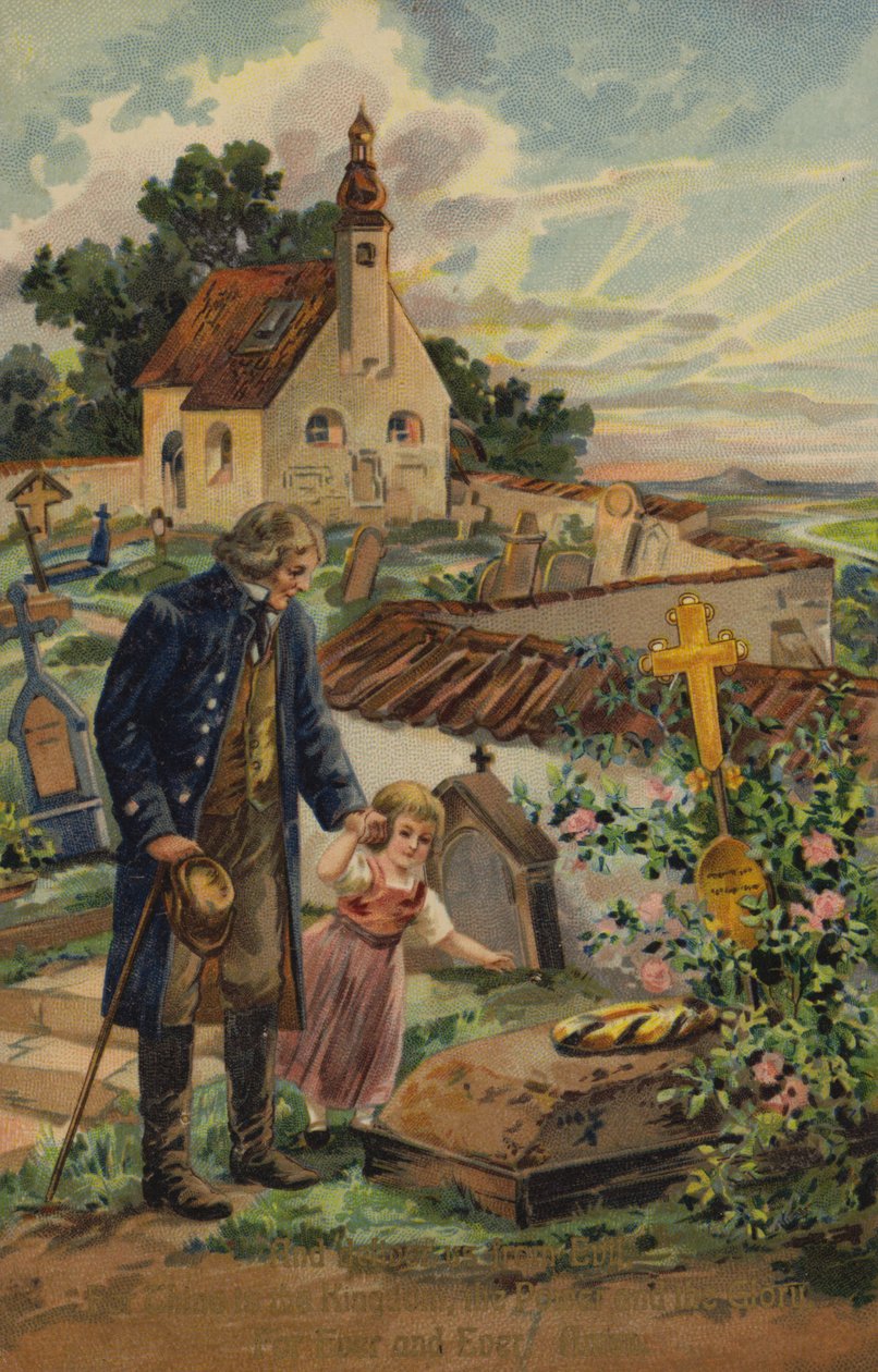 Le Notre Père, et délivre-nous du mal (chromolitho) - American School