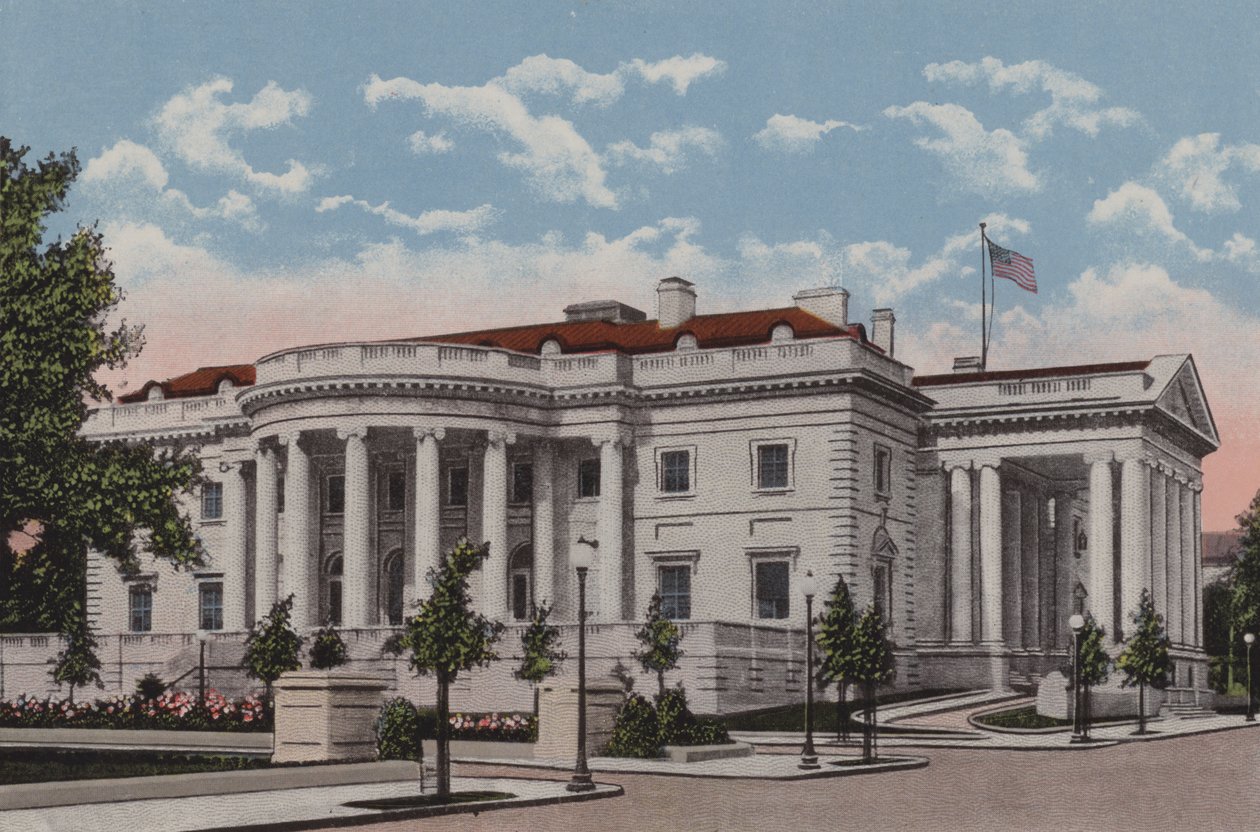 The Memorial Continental Hall, Washington DC (lithographie couleur) - American School