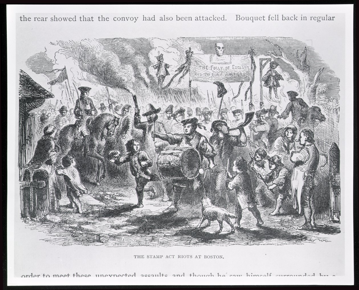 Les émeutes du Stamp Act à Boston, 25 août 1765, de 