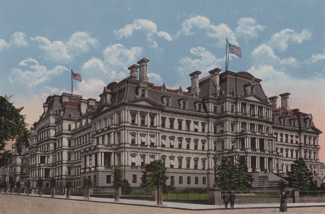 The State, War and Navy Building, Washington DC (lithographie couleur) - American School