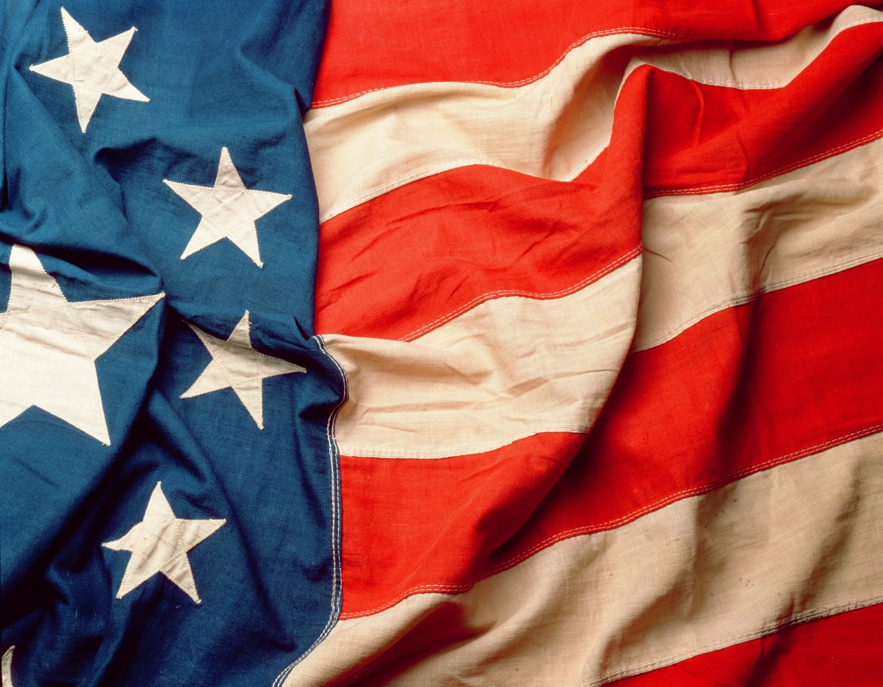Drapeau des États-Unis, avant 1912 (détail) - American School