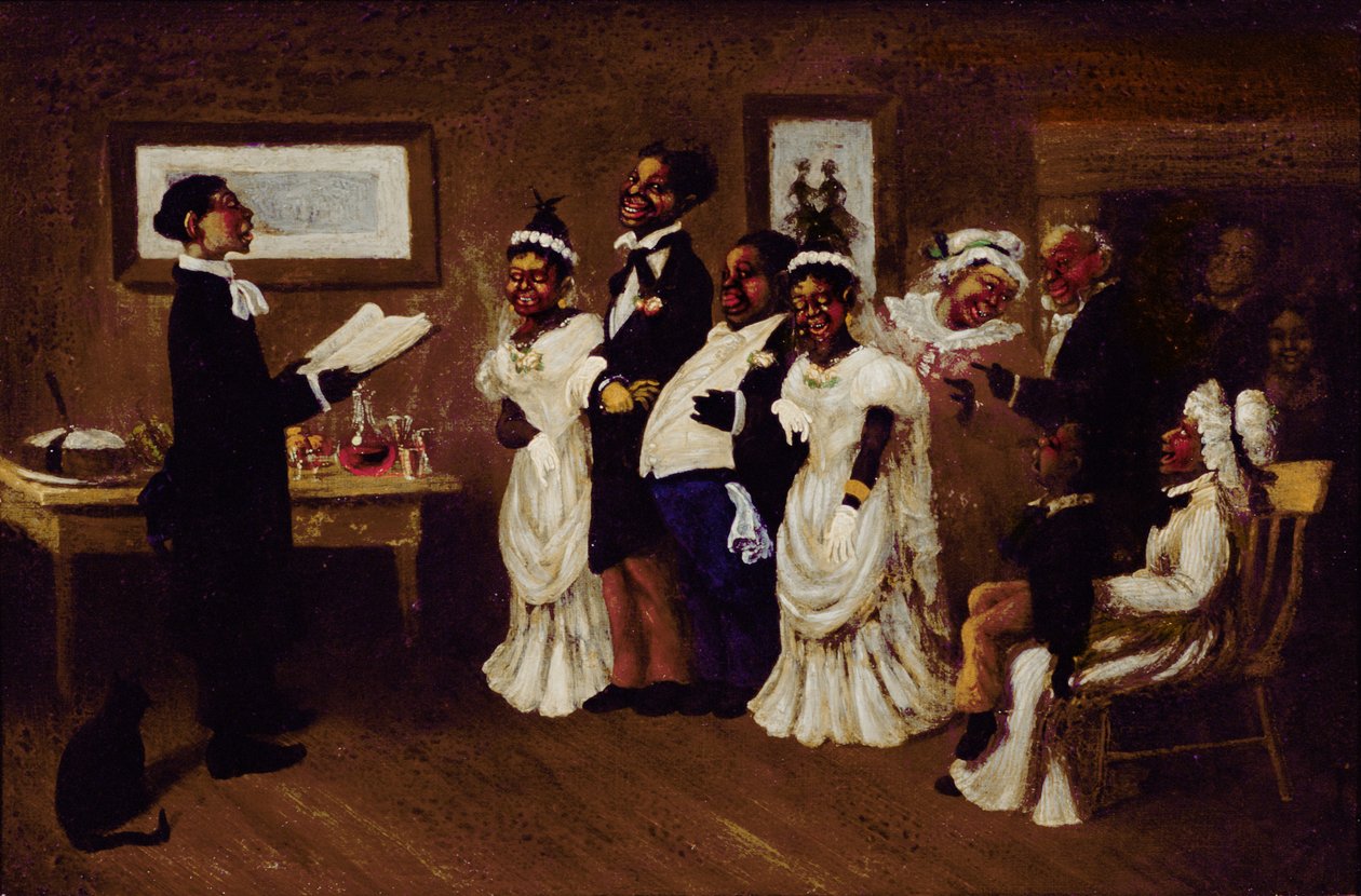 Le mariage, vers 1850 - American School