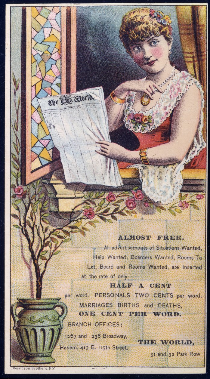 The World - publicité pour la publication d