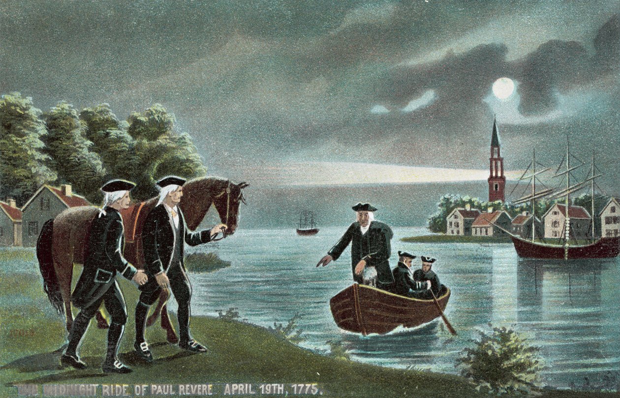 La chevauchée de minuit de Paul Revere - American School